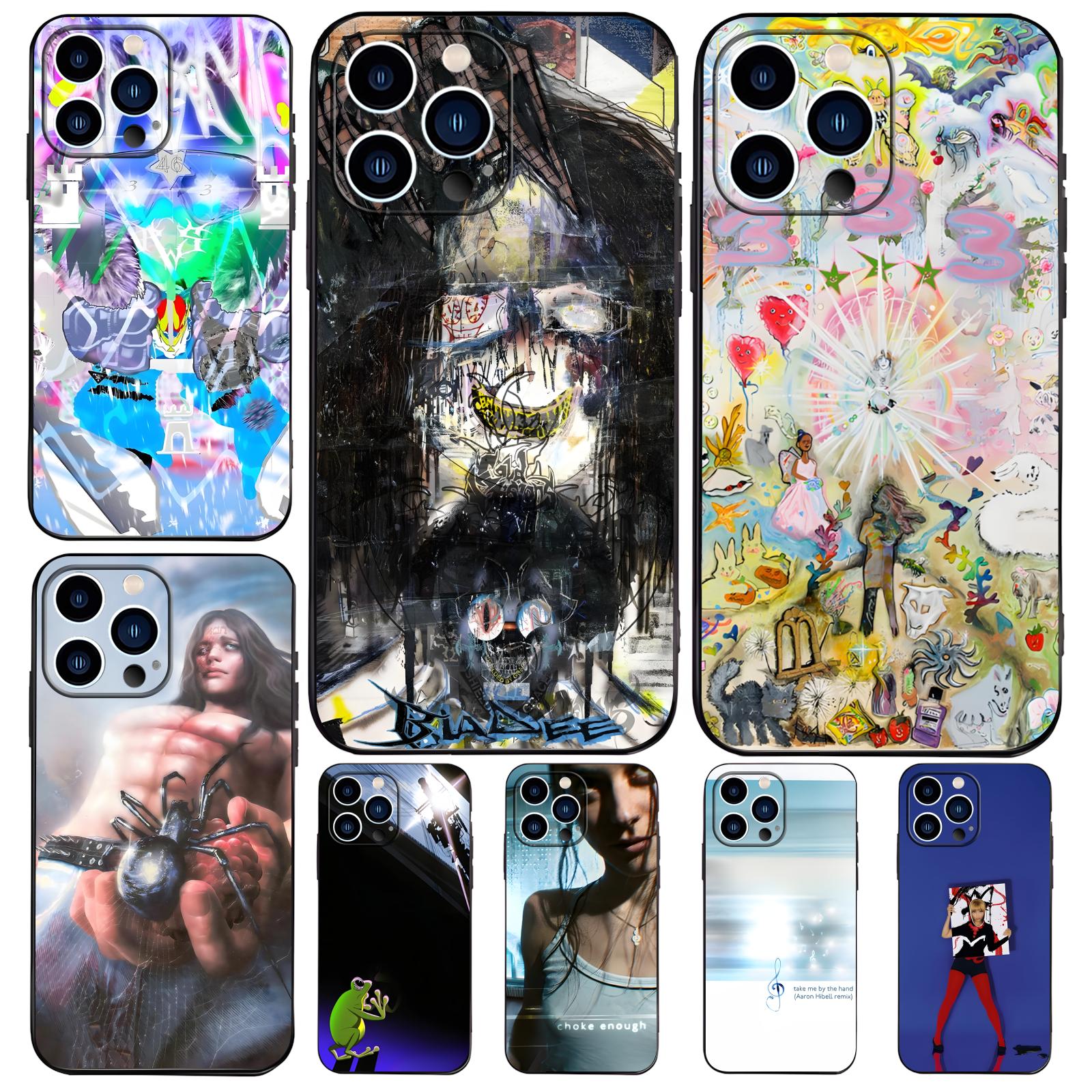 Phone Cases For Iphone 16 - Coque de téléphone anti-chute souple noire